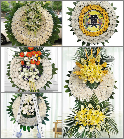 湖北孝感市云梦县吴铺镇杨坝村花圈速递